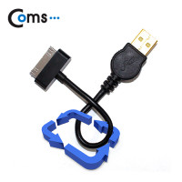 Coms 스트롱 미니 케이블(USB to A사 iOS 스마트폰) 10cm 검정/충전/데이터, iOS 30핀(30Pin)