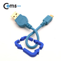 Coms 스트롱 미니 케이블 USB to 마이크로 5핀 (Micro 5Pin, Type B) 블루/충전/데이터