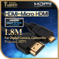 Coms HDMI/Micro HDMI 케이블(V1.4) 1.8M, black / 24K 금도금 / 4K2K