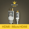 BANANA Gold HDMI/HDMI(Micro)케이블 1.8M 화이트/수퍼슬림 / HDMI v1.4 지원 / 24K 금도금 / 4K2K