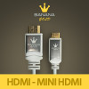 BANANA Gold HDMI/HDMI(Mini) 케이블 1.8M 화이트/수퍼슬림 / HDMI v1.4 지원 / 24K 금도금 / 4K2K