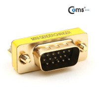 Coms 모니터 젠더(15M/15F), 3열, GOLD Metal/VGA / VGA(D-SUB, RGB)