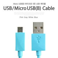 Coms USB Micro 5Pin 케이블 1.5M, Sky Blue, USB 2.0A(M)/Micro USB(M), Micro B, 마이크로 5핀, 안드로이드