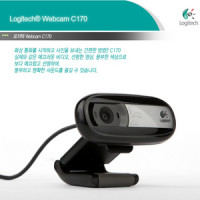 웹캠 로지텍 C170, PC 카메라 화상통화, 스트리밍 방송, 온라인, PC, 노트북