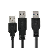 Coms USB 3.0 AA Y형 케이블 젠더 USB 3.0A(M) to USB 3.0A(M)+2.0A(M) 60cm