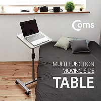 Coms 노트북 겸용 태블릿 테이블/스탠드 이동식 스탠딩 / 다용도 / 태블릿, 노트북 거치 / 바퀴 이동식