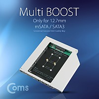 Coms 노트북용 멀티부스트 12.7mm SATA3 지원/mSATA