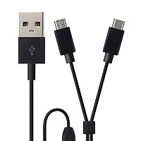 Coms 2 in 1 멀티 케이블 1M USB 2.0 A to C타입+마이크로 5핀