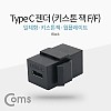 Coms USB 3.1 Type C 키스톤 잭 월 플레이트 C타입 to C타입 Black