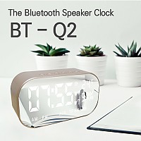 블루투스 스피커(BT-Q2) / FM라디오, 시계기능 (샴페인골드)
