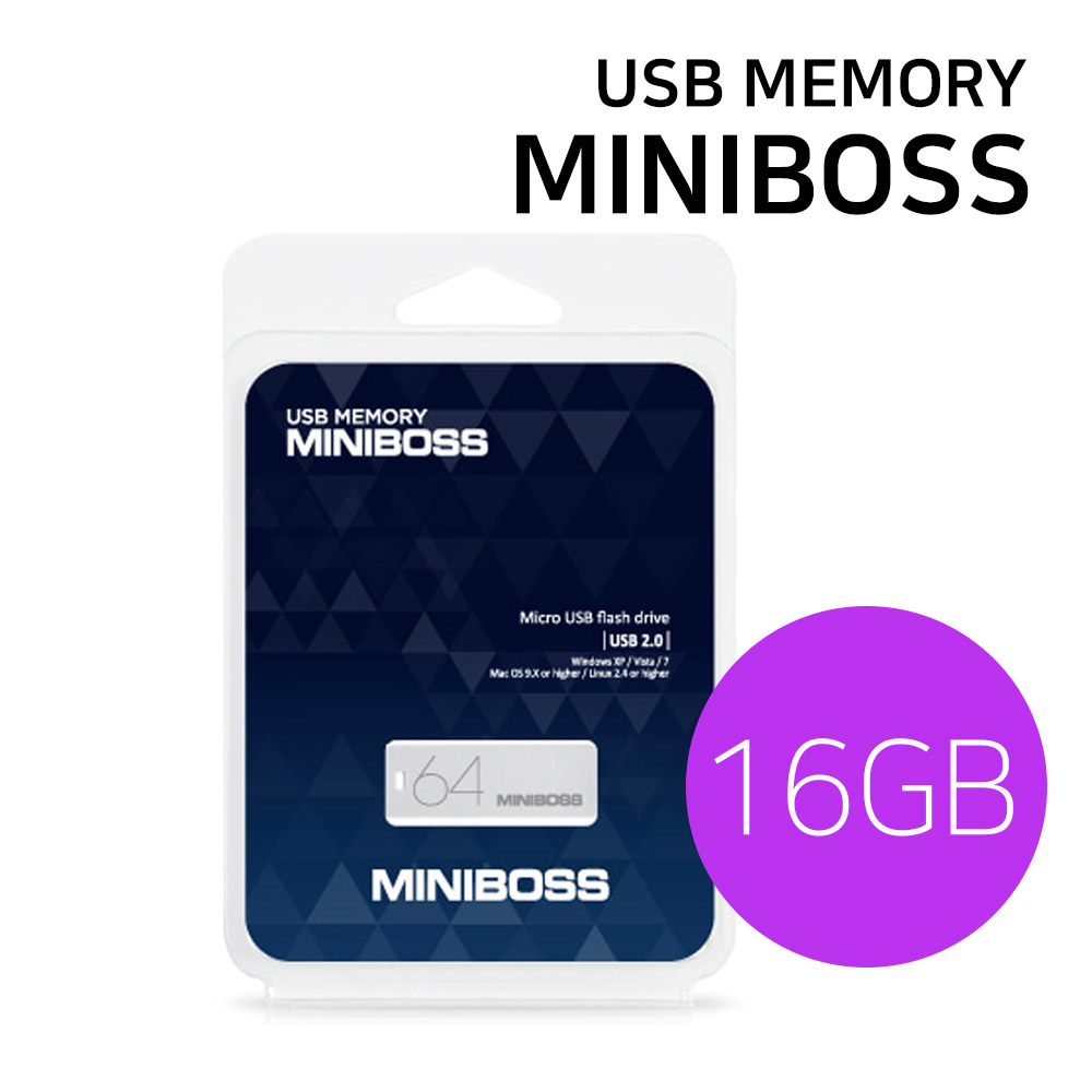 USB메모리 카드 (MINIBOSS) 16GB / 미니 스윙형