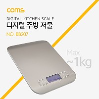 Coms 디지털 주방저울, 전자저울, 1g ~ 1000g(1kg), 영점기능, 측정단위