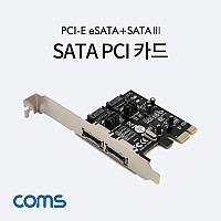 Coms SATA PCI-E 카드, ASM1061 칩셋, eSATA(2P)+SATA III(2P) / PCI Express