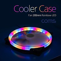 Coms 쿨러 CASE / 200mm / Rainbow LED / Cooler / 쿨러 팬 / 케이스