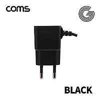 Coms G POWER 5V 1.5A 5pin 가정용 / 블랙 / 일체형, 충전기 스마트폰 Micro5P 마이크로5핀