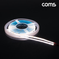 Coms LED 줄조명 슬림형, DC 12V, DC전원, 초고휘도 슬림형 LED바/5M, White, DIY 램프, LED 다용도 리폼 기판 교체