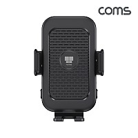 Coms 나비 차량용 충전기(NV100-DCC1) Black, FOD 무선 유도 방식 스마트폰