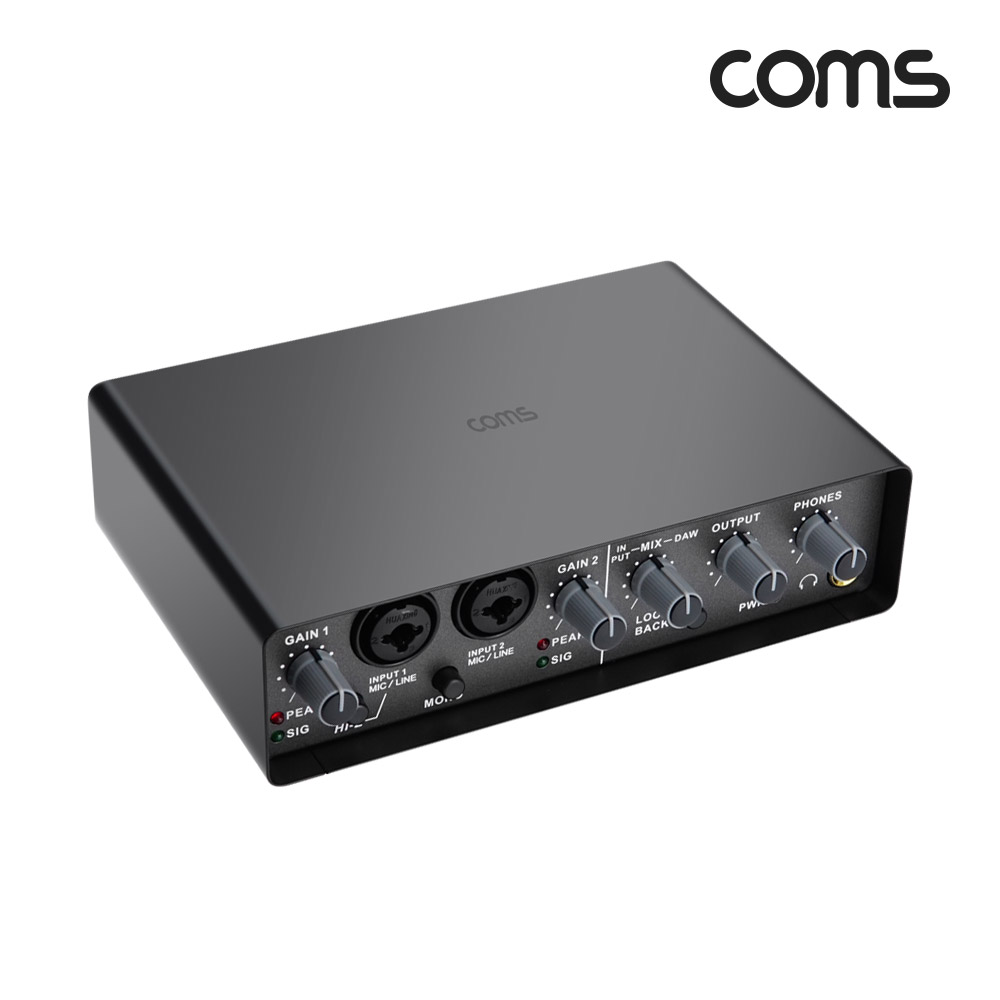 [EP700] Coms 2채널 오디오 인터페이스 3D 입체음향녹음 좌우음원분리녹음 스테레오 녹음 시 반드시 필요한 제품