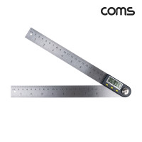 Coms 디지털 각도 눈금자 360도 회전 각도 측정 철제 스틸 자 20cm