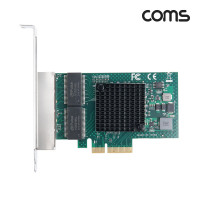 Coms PCI Express 기가비트 랜카드 PCIe Gigabit RJ45 LAN 브라켓 브래킷 4X 4포트