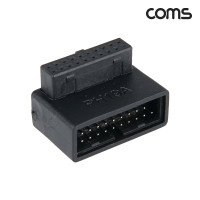 Coms USB 3.0 19핀 변환젠더 90A 상향꺾임