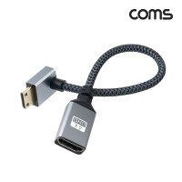 Coms 미니 HDMI 변환 케이블 젠더 HDMI F to Mini HDMI M 4K 60Hz UHD 20cm 꺾임형