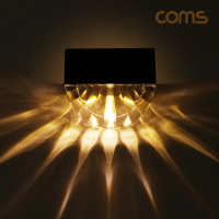 Coms 태양광 LED 램프 모서리등 엣지등 라이트 정원등 야간 자동감지 랜턴