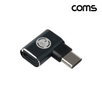 Coms USB 3.1 Type C 꺾임 젠더 C타입 to 8핀 iOS 8Pin PD충전 27W 9V3A