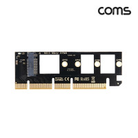 Coms PCI Express 변환 컨버터 M.2 NVME SSD KEY M to PCI-E 16x 어댑터