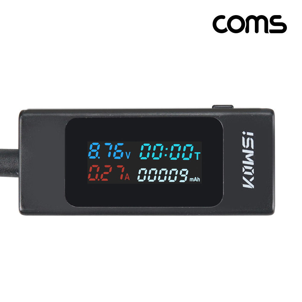 Coms C타입 테스터기 전류 전압 충전용량 시간 측정 테스트