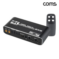 Coms 4K 60Hz HDMI 매트릭스 스위치 오디오 추출기 2x2