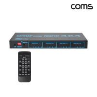 Coms 4K 60Hz HDMI 4x4 매트릭스 스위치 오디오 추출기 EDID