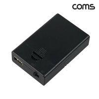 Coms 건전지 AA 3ea 비상충전 케이스 USB 전원 On/Off스위치 black