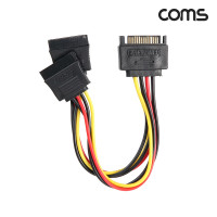 Coms SATA 전원 Y 케이블 SATA 15Pin M to F x2