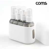 Coms 4 in 1 멀티 보틀 세트, 화장품 디스펜서, 공병용기 여행 캠핑 기내용 50ml x 4