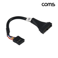 Coms USB 포트 3.0 변환 젠더 케이블 20cm, 20P to 9P 케이블 메인보드 포트 변환