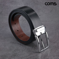 Coms 핀버클 가죽 벨트 Black