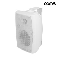 Coms 실외용 패시브 북쉘프 매장 스피커 20W White