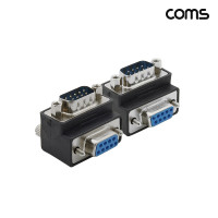 Coms D-SUB 꺾임형 시리얼 젠더 9핀 MF 상향 1개 하향 1개