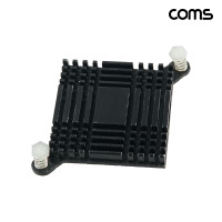 Coms 쿨러 방열판 알루미늄 38mm x 38mm x 14mm Black