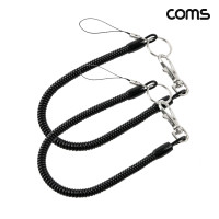 Coms 스프링 스트랩 20cm Black 2개입