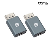 Coms 디스플레이포트 변환젠더 DisplayPort M to Mini DisplayPort F 2개입