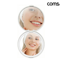 Coms LED 메이크업 확대 손거울 접이식 폴더식 화장 휴대용