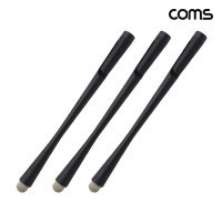 Coms 터치펜 115mm 스타일러스 Black 3개입