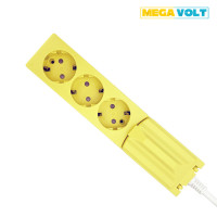 메가볼트 고용량 누전차단 멀티탭 4000W 3구 3M 레몬