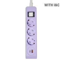 USB C타입 멀티탭 3구 1.5M 퍼플