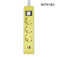 USB C타입 멀티탭 3구 1.5M 레몬