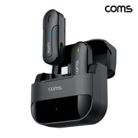 Coms 마이크 무선 송수신기 싱글 유튜브 휴대용 방송용 강의용 핀마이크