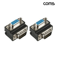 Coms D-SUB 90도 꺾임형 시리얼 젠더 9핀 MF 2개입