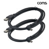 Coms 마이크로 5핀 케이블 1m USB 2.0 A to Micro 5Pin 좌향꺾임 2개입